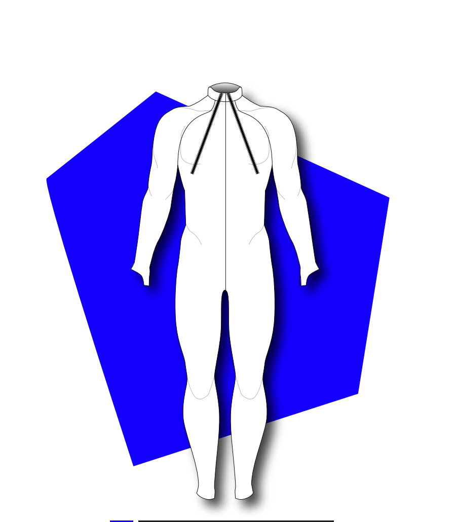 Brand Book reference drawing for the downhill suit