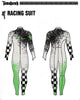 The Main Body of Color is Silver. Accented by the Black and Green Splash and Victory Checkers.
