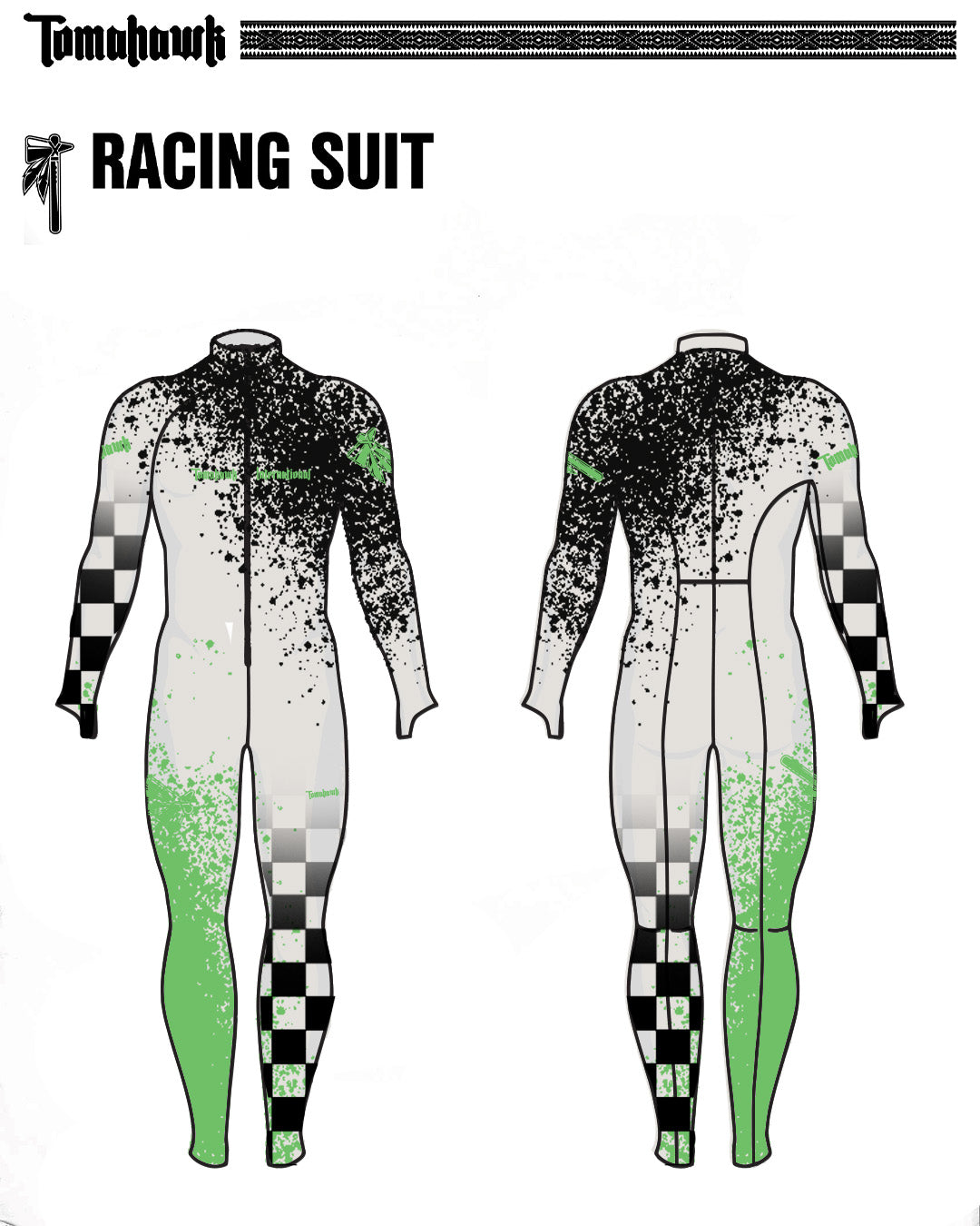 The Main Body of Color is Silver. Accented by the Black and Green Splash and Victory Checkers.